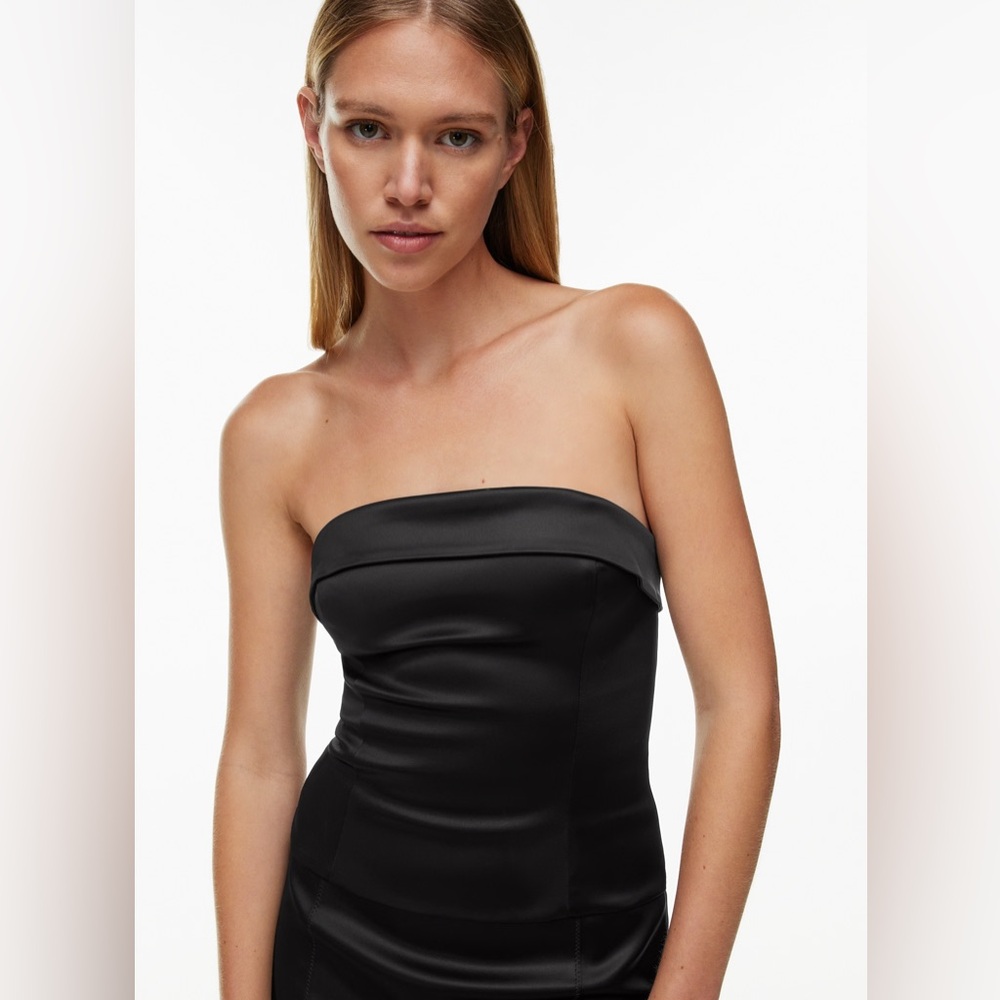 Aritzia Shimmer Satin Bustier - S